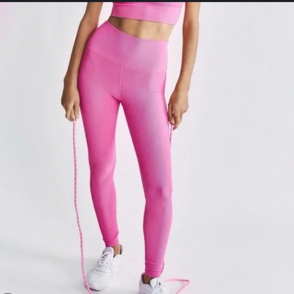 Loveshack Fancy Pink High-Waisted Leggings